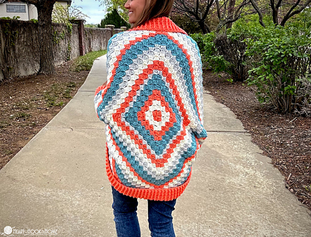 Square Crochet Cocoon Crochet Cardigan Pattern Crochet Mosaic - Main Image