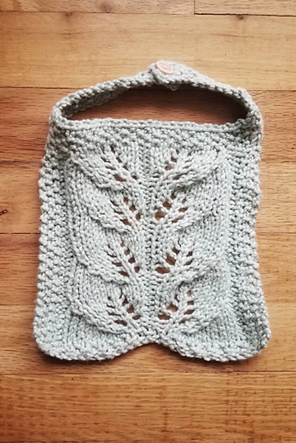 Lace and Leaves Baby Bib