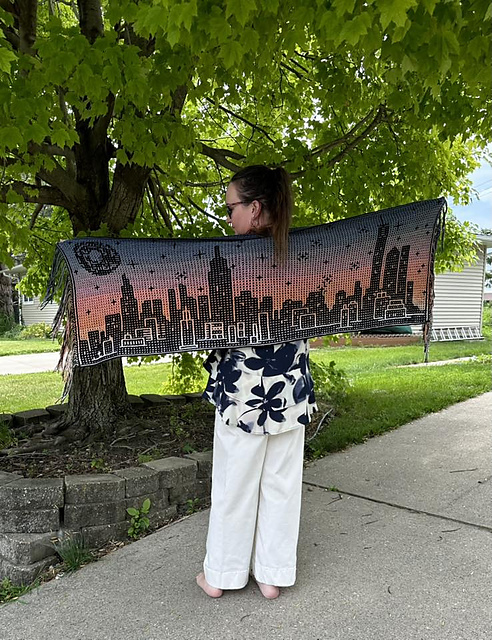 Moonlight on the City Shawl