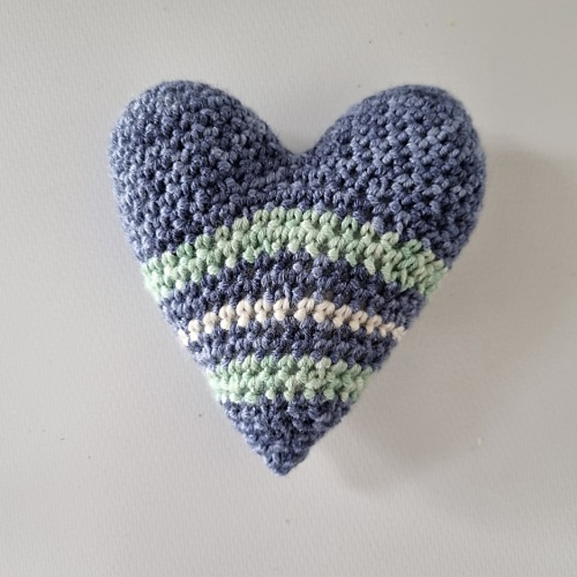 A Squeezable Striped Heart