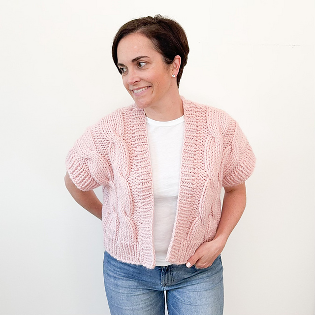 Ravelry: Cali Cropped Cable Cardigan pattern by Ashley Lillis