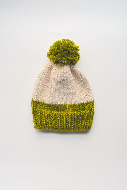 Knit Slouchy Pom Pom Hat