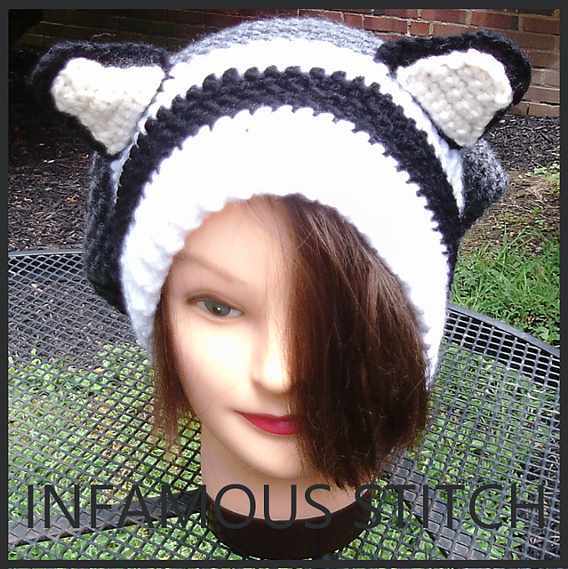 Raccoon Slouchy Hat