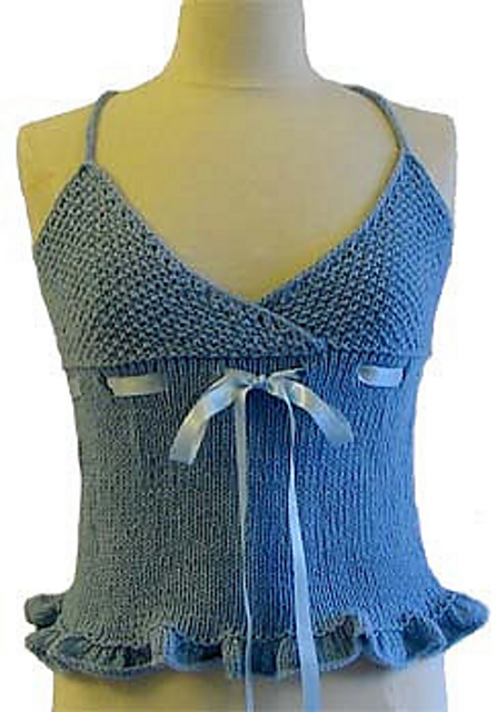 Tank Top Ruffle Pattern Ravelry: Ruffled Tank pattern by Astor Tsang