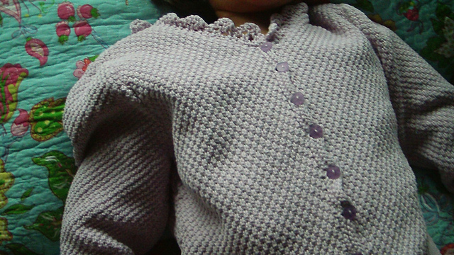 Girl's lace-edged cardigan