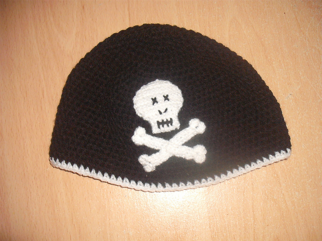 Beanie with Pirate Applique