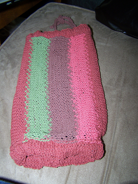 Plastic Bag Holder & Tawashi (knit)