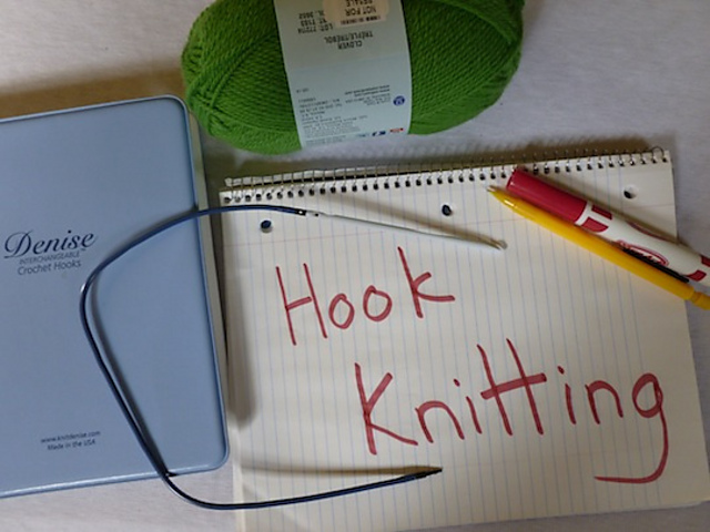 Hook Knitting Tutorial - Another way to Knit in Garter Stitch