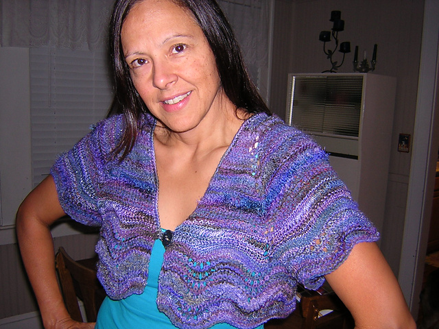 Hand Painted Giant Skein Shrug