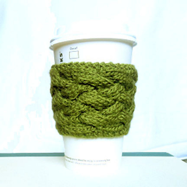 Woven Cable Coffee Cup Sleeve