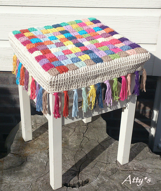 Crochet Stool Cover