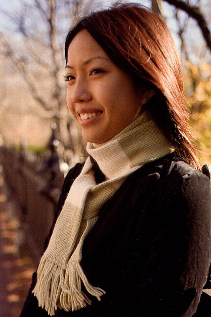 Striped Skinny Scarf