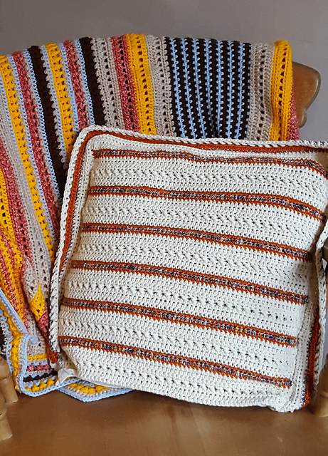 Striped Cable Cushion