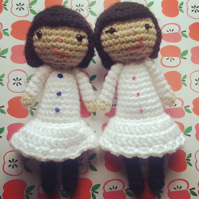 Mini Crochet Doll Twins Chirri & Chirra