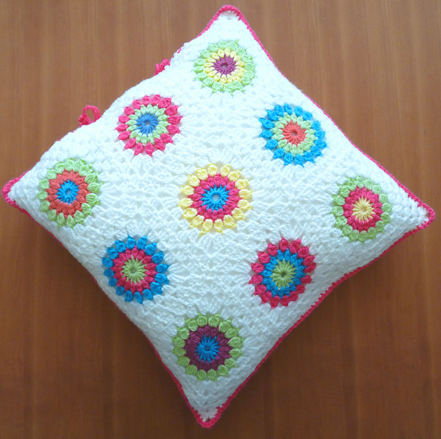 Summer Flower Polka Dots Cushion