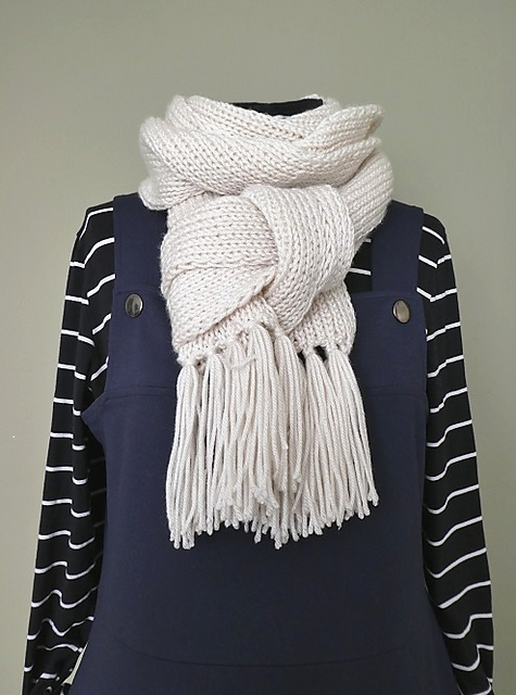 Cream Rib Comfort Scarf