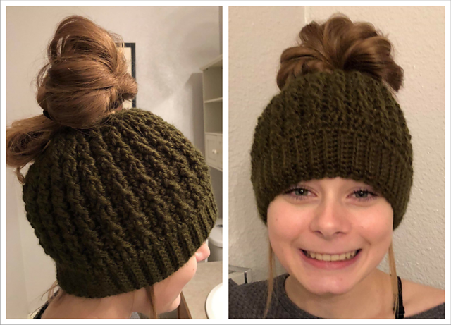 Twisted Messy Bun Hat