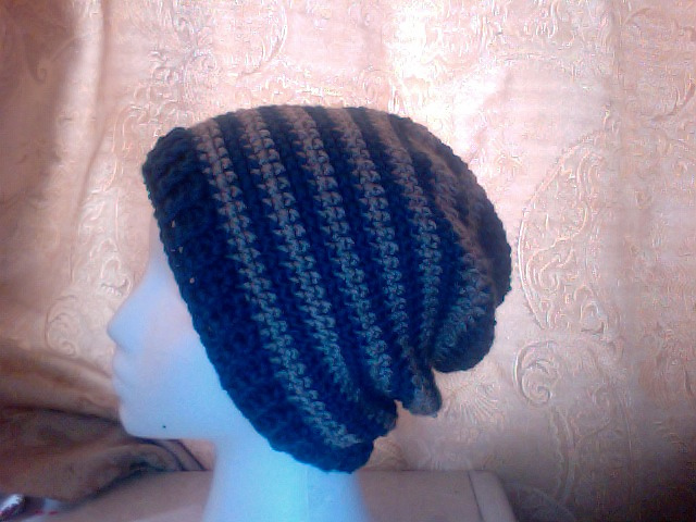 striped slouchy hat