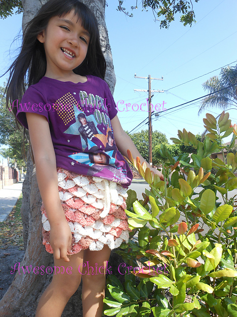 baby- child crocodile stitch skirt