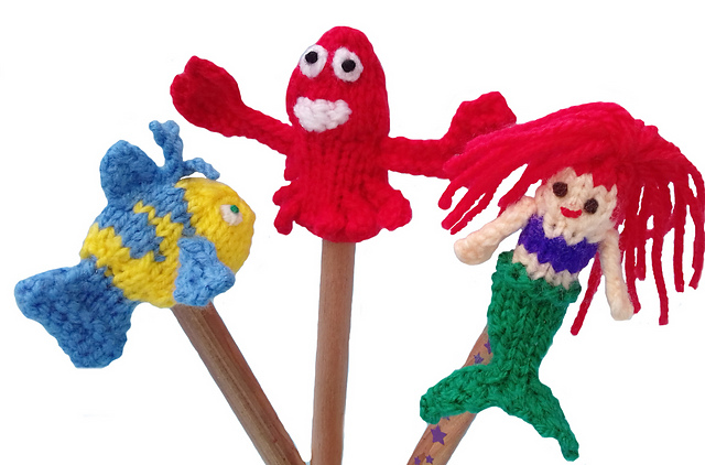 Mermaid finger puppets
