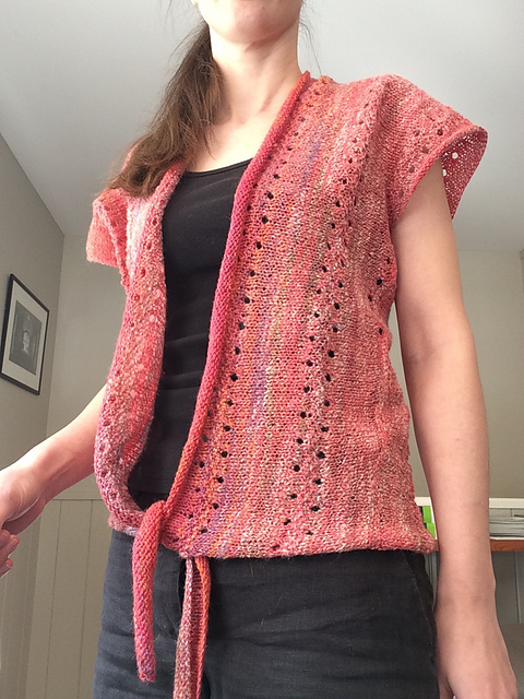 Tie-Front Cardigans with Lace Sleeves