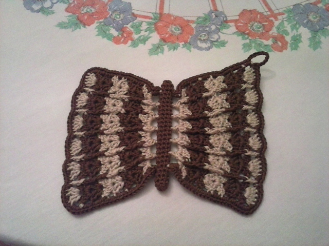 butterfly potholder / presina farfalla