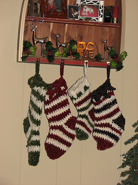 Striped Peppermint Stick Stocking