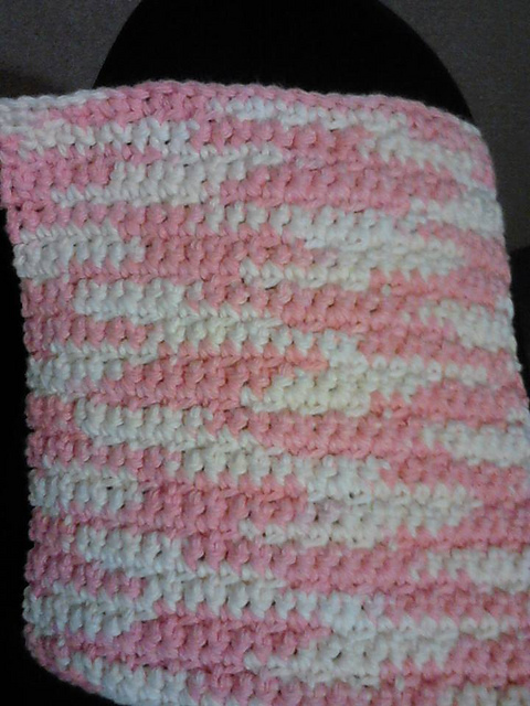 Rippled Edge popcorn Dishcloth