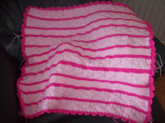 Basketweave & Garter Stitch Blanket