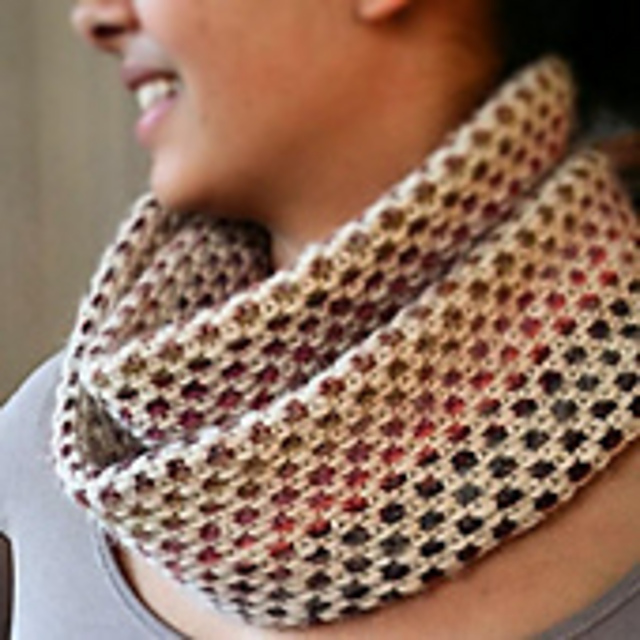 Colored triangle scarf