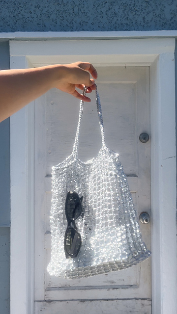Metallic Core Clear Metal Net Bag Set