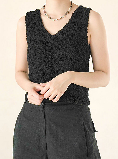 Cotton Slub Summer V-neck Sleeveless