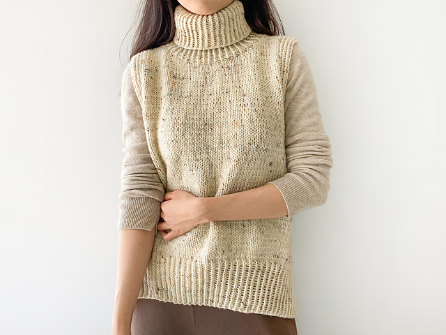 Fashion Aran Turtleneck Slipover