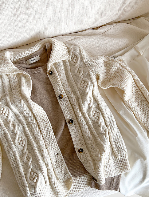 Airy Cotton Vintage Granny Cardigan