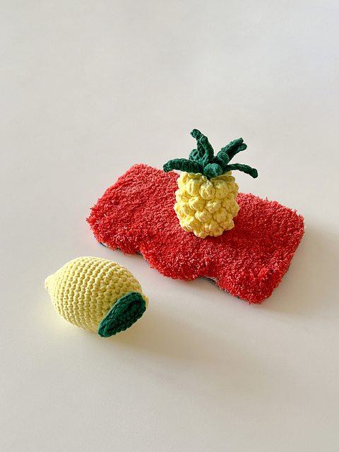 New High Soft Lemon & Pineapple Keychain