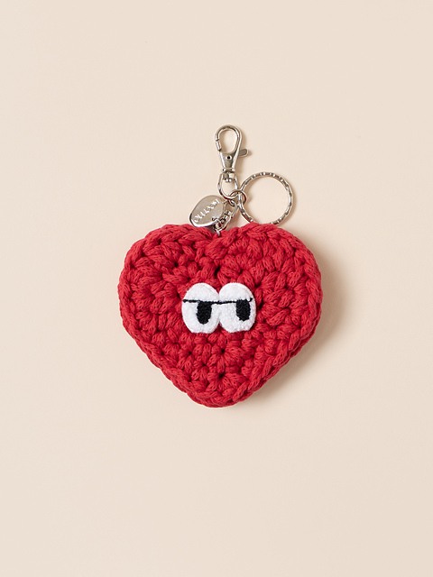 Cotton 10 Side-Eye Heart Keychain