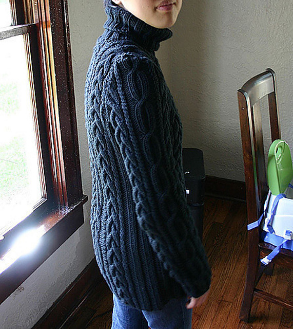 24 Sweater with Cable Patterns
