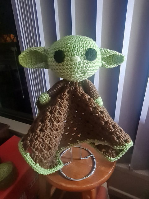 little green star alien cuddle lovey