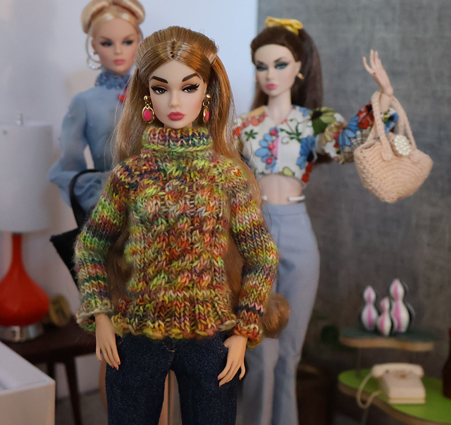Fashion Doll Cable Knit Jumper