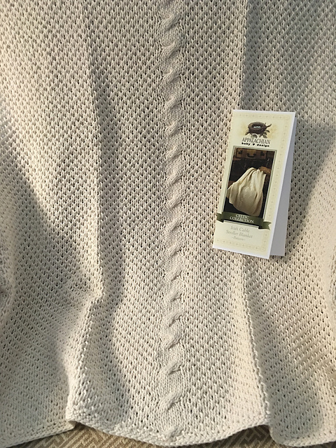 Ravelry: Irish Cable Stroller Blanket pattern by Appalachian Baby