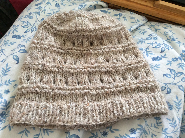 Slouchy Hat with Eyelets