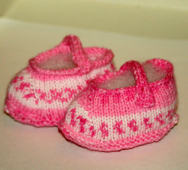 Knit Baby Mary Janes