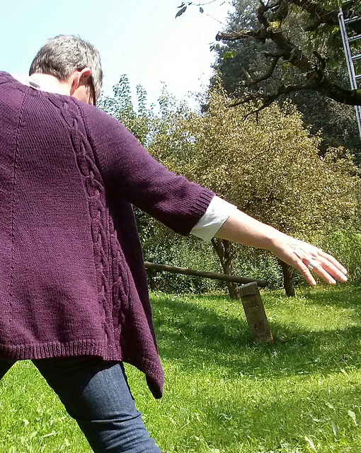 # 25 Raglanjacke mit Zopfstreifen