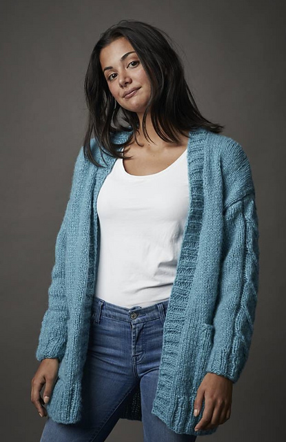 Chunky Cardigan and Scarf
