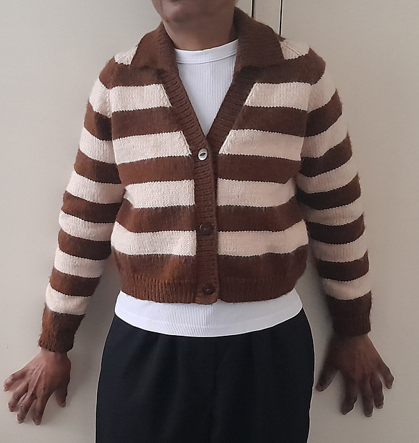 Brown Striped Cardi