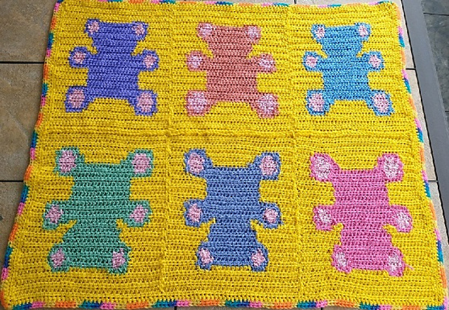 Bears In Color Blanket