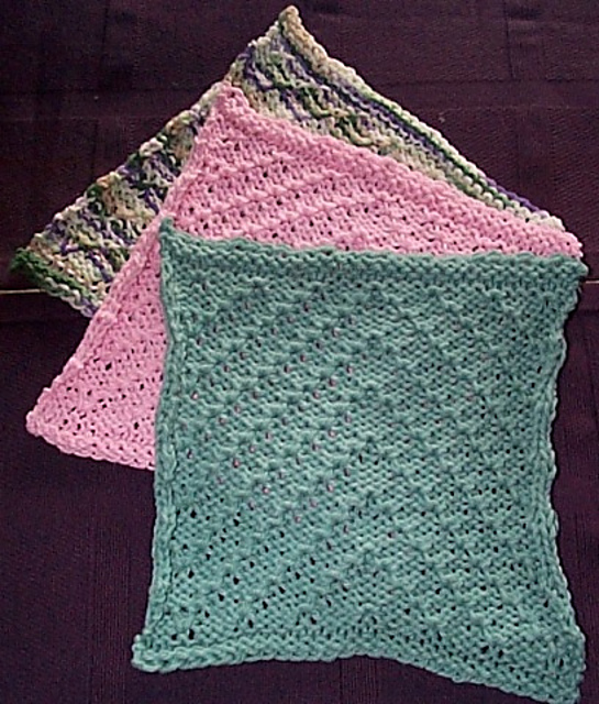 Machine Knit Dishcloths (chunky)