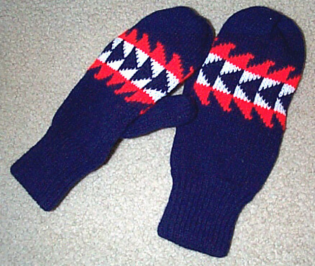 Machine Knit Double Layer Mittens