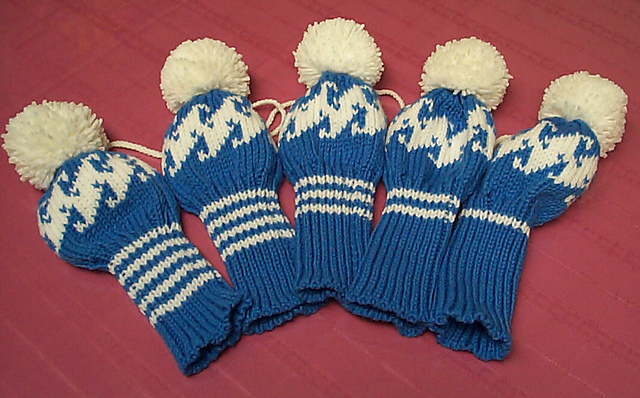 Machine Knit Golf Club Covers (chunky)