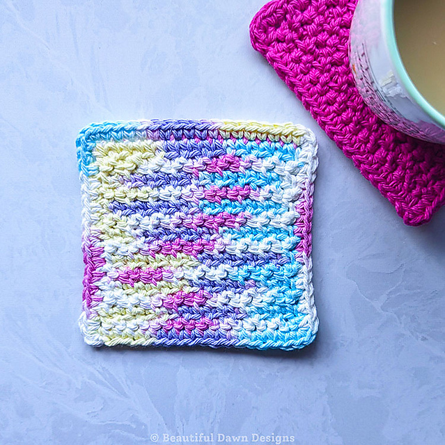 Cotton Candy Square Coaster